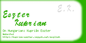 eszter kuprian business card